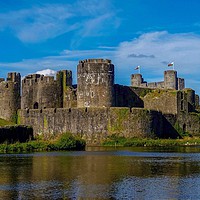 Buy canvas prints of A Fortress in Caerphilly by Jane Metters