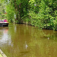Buy canvas prints of Relaxing on the Canal by Jane Metters