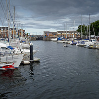 Buy canvas prints of Marina in Penarth  by Jane Metters