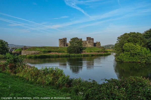 Caerphilly Castle Moat Picture Board by Jane Metters