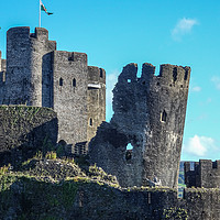 Buy canvas prints of The Leaning Tower of Caerphilly  by Jane Metters