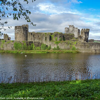 Buy canvas prints of Caerphilly  Castle by Jane Metters