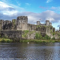 Buy canvas prints of Castle in Caerphilly by Jane Metters