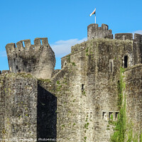 Buy canvas prints of Caerphilly Castle’s Leaning Tower by Jane Metters