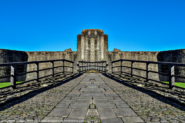 Entrance to Caerphilly Castle  Picture Board by Jane Metters