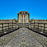 Buy canvas prints of Entrance to Caerphilly Castle  by Jane Metters