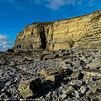 Buy canvas prints of The Cliffs on Dunraven Bay  by Jane Metters