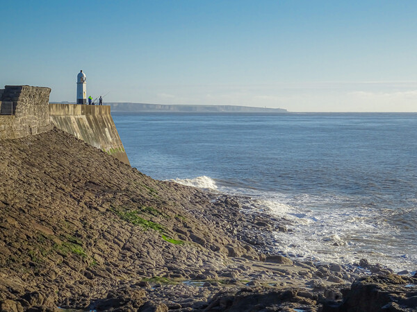 Porthcawl Lighthouse Picture Board by Jane Metters