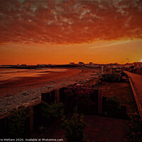 Buy canvas prints of Sunset in Porthcawl by Jane Metters