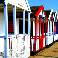 Buy canvas prints of Southwold Beach Huts by Megan Winder