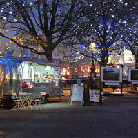 Buy canvas prints of Airstream Cafe, South Bank, London by Allen Gregory