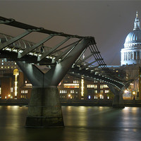 Buy canvas prints of ST Pauls, London, Millennium Bridge by Allen Gregory