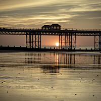 Buy canvas prints of Cromer Norfolk Sunset by Avril Harris