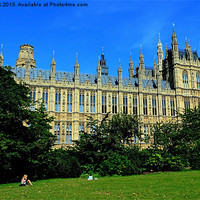 Buy canvas prints of Park View, Palace of Westminster by Avril Harris