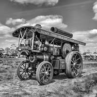 Buy canvas prints of Showmans Engine "Lord Nelson" Black and White by Avril Harris