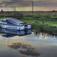 Buy canvas prints of Boat at West Somerton  by Avril Harris