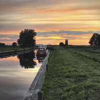 Buy canvas prints of  West Somerton Sunset by Avril Harris