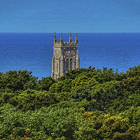 Buy canvas prints of Cromer Church Tower St Peter & St Paul Norfolk by Avril Harris
