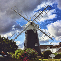 Buy canvas prints of  Stow Windmill Paston by Avril Harris