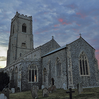 Buy canvas prints of  St Mary's Church Happisburgh by Avril Harris
