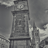 Buy canvas prints of  Rugby Clock tower by Avril Harris
