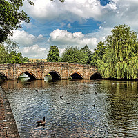 Buy canvas prints of 5 Arches of Bakewell Bridge by Avril Harris