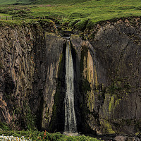 Buy canvas prints of Spekes Mill Mouth Waterfall Devon by Avril Harris