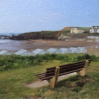 Buy canvas prints of Crooklets Beach Bude Devon by Avril Harris