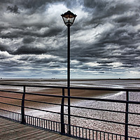 Buy canvas prints of Cleethorpes Pier Lamp by Avril Harris