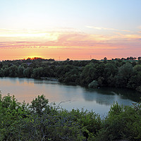 Buy canvas prints of Newbold Quarry Sunset by Avril Harris