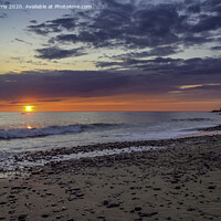 Buy canvas prints of Majestic Sunset at Widemouth Bay by Avril Harris