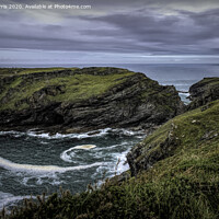 Buy canvas prints of Tintagel Island Cornwall by Avril Harris