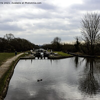 Buy canvas prints of Hatton Locks Grand Union Canal by Avril Harris