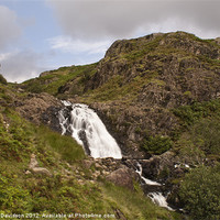 Buy canvas prints of Green Grass, White Water by George Davidson