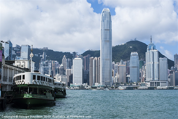 Hong Kong Ferry Picture Board by George Davidson