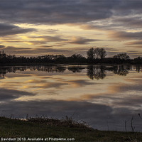 Buy canvas prints of Sundown Reflected by George Davidson