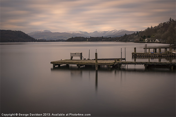 Windermere Evening Picture Board by George Davidson
