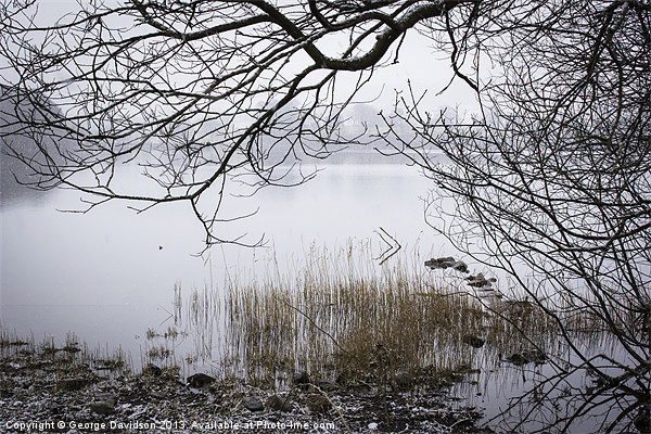 Ullswater Snow Picture Board by George Davidson