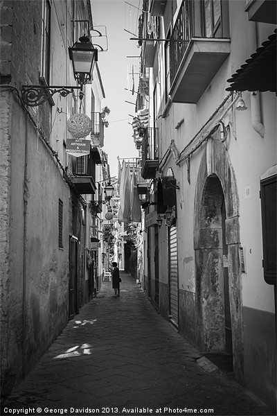 Side-street of Sorrento Picture Board by George Davidson