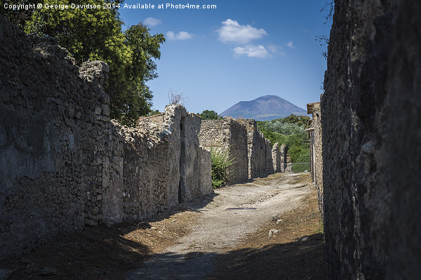 Via Vesuvio, Pompeii Picture Board by George Davidson