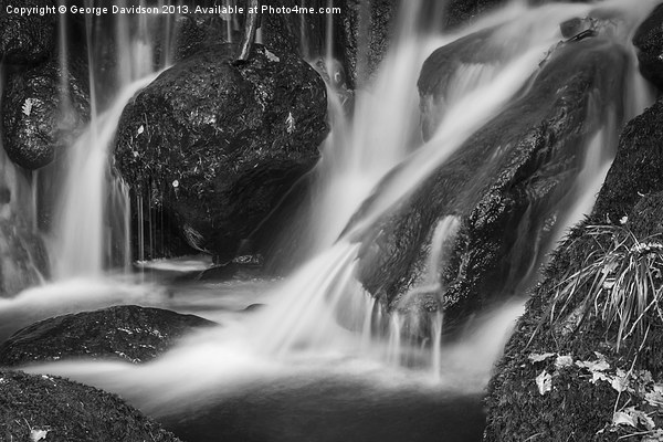 Water Flow - Mono Picture Board by George Davidson