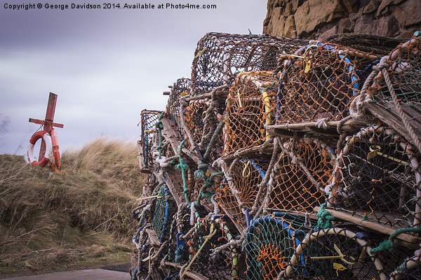 Lobster Pots Picture Board by George Davidson