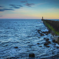 Buy canvas prints of Tynemouth Pier & Lighthouse by George Davidson