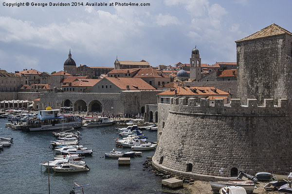  Dubrovnik Walled Town Picture Board by George Davidson