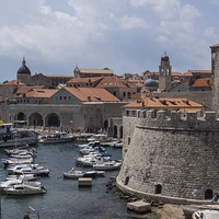 Buy canvas prints of  Dubrovnik Walled Town by George Davidson