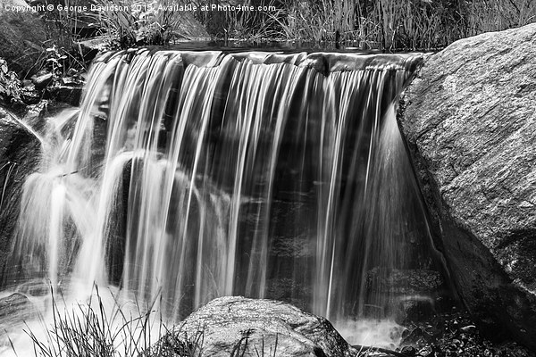  Waterfall Mono Picture Board by George Davidson