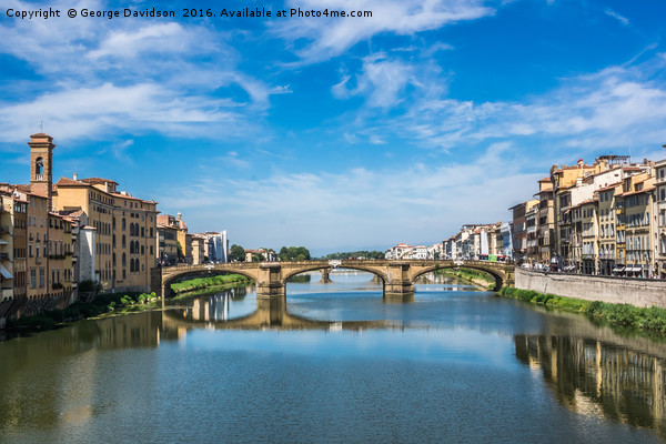 Bridge on the Arno Picture Board by George Davidson