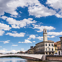 Buy canvas prints of Over the Arno by George Davidson