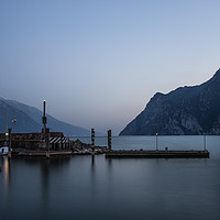 Buy canvas prints of Riva Del Garda at Night 04 by George Davidson