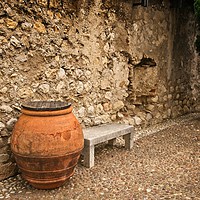 Buy canvas prints of Bench & Barrel by George Davidson